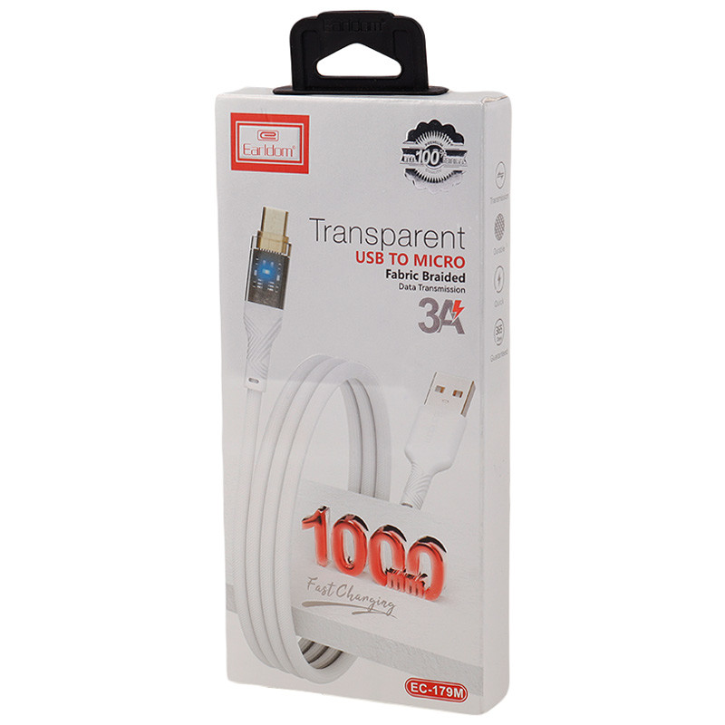 کابل میکرو یو اس بی فست شارژ Earldom EC-179M 3A 1m