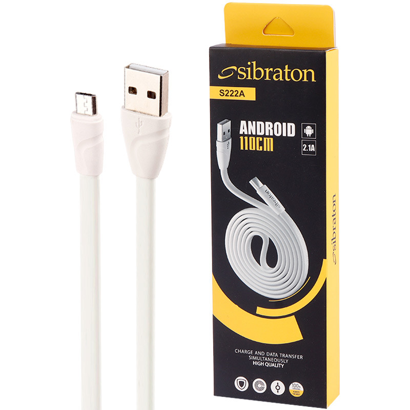 کابل میکرو یو اس بی Sibraton S222A 2.1A 1.1m