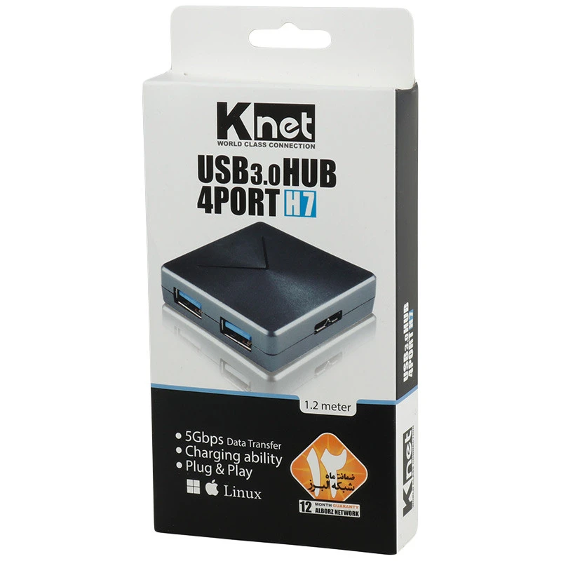 هاب 4 پورت USB 3.0 کی نت H7 K-HUAMH704