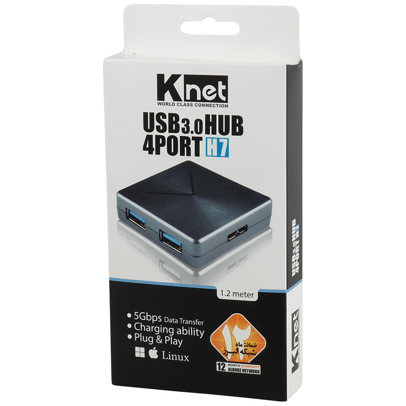 هاب 4 پورت USB 3.0 کی نت H7 K-HUAMH704