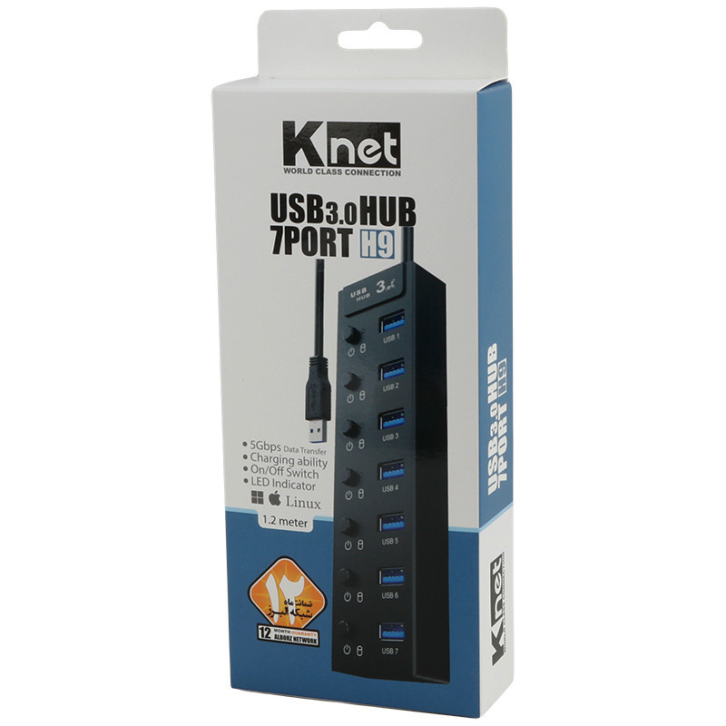 هاب 7 پورت USB 3.0 کی نت H9 K-HUAMH907