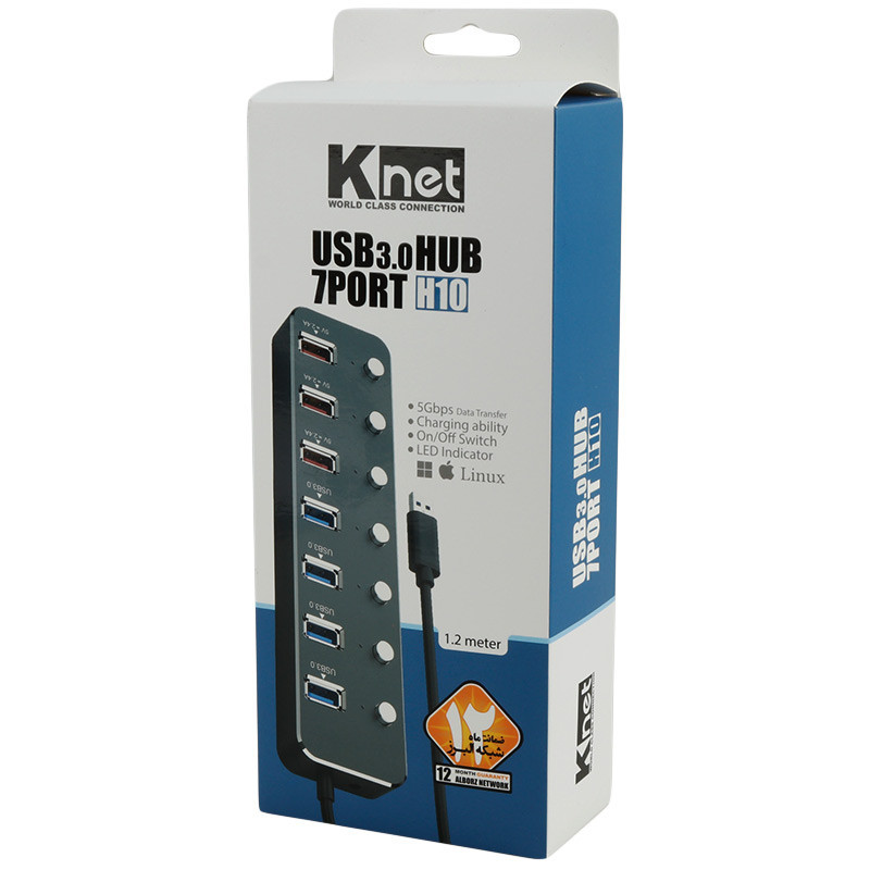 هاب 7 پورت USB 3.0 کی نت H10 K-HUAMH107