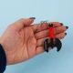 جا کلیدی طرح چاقو و تبر مشکی کد 2