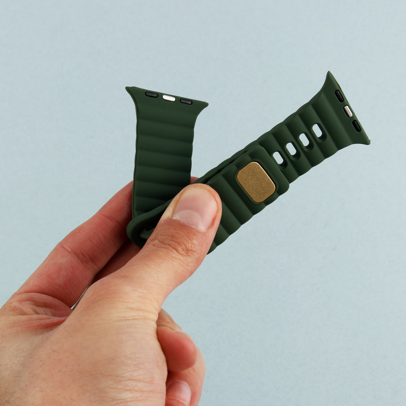 بند اپل واچ سیلیکونی طرح پافر Watch Band سایز 42/44/45/49 میلی متری