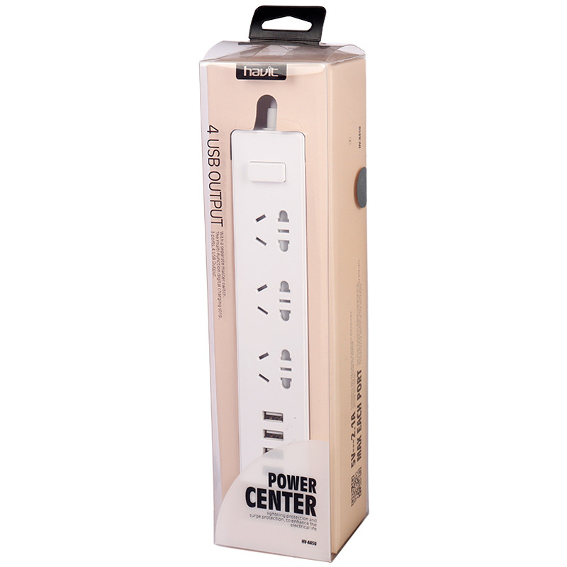 چند راهی ۳ خانه برق هویت HV-A45U با کابل 1.5 متری + شارژر USB