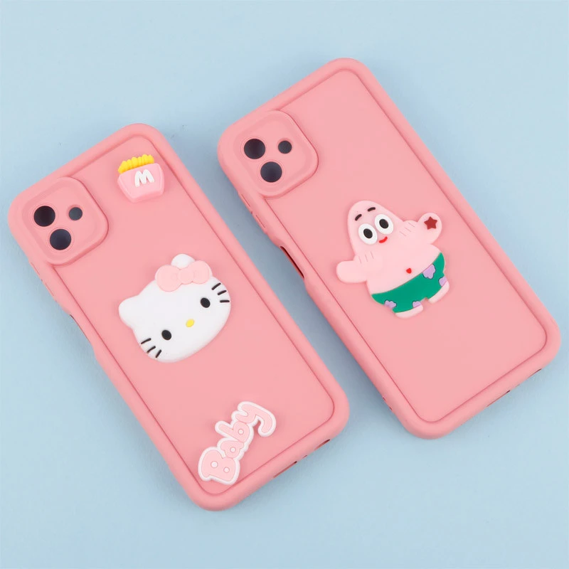 قاب سیلیکونی Fashion Case عروسک برجسته محافظ لنزدار Samsung Galaxy A04
