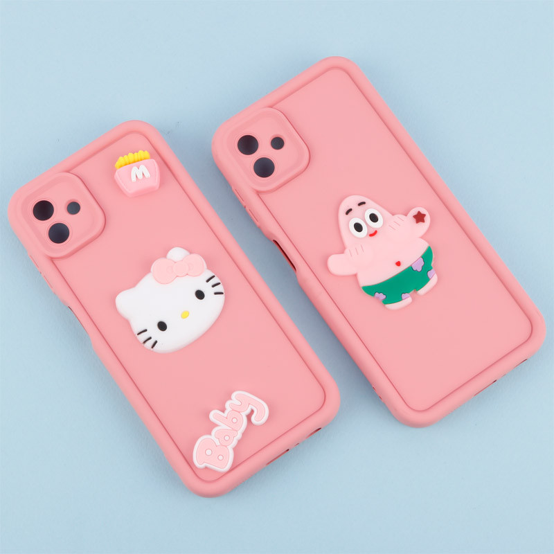 قاب سیلیکونی Fashion Case عروسک برجسته محافظ لنزدار Samsung Galaxy A04