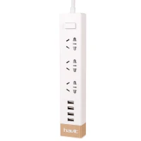 چند راهی ۳ خانه برق هویت HV-A45U با کابل 1.5 متری + شارژر USB