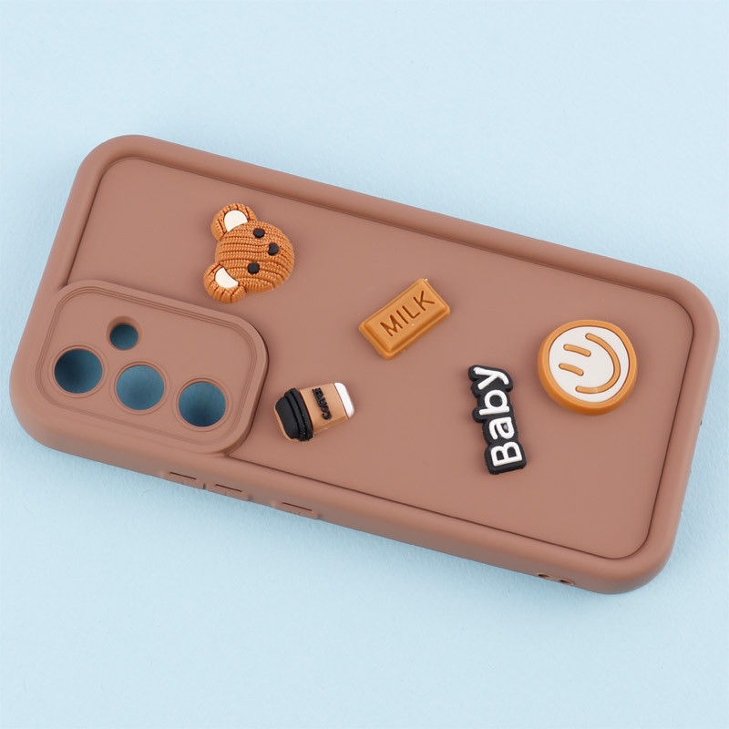 قاب سیلیکونی Fashion Case عروسک برجسته ریز محافظ لنزدار Samsung Galaxy A54