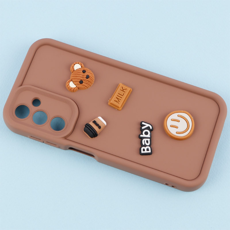 قاب سیلیکونی Fashion Case عروسک برجسته ریز محافظ لنزدار Samsung Galaxy A24 4G