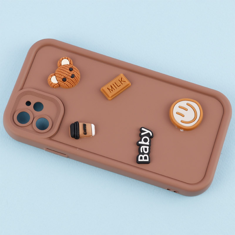 قاب سیلیکونی Fashion Case عروسک برجسته ریز محافظ لنزدار iPhone 11