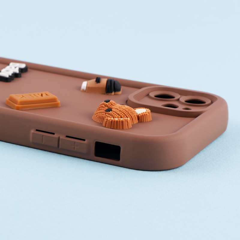 قاب سیلیکونی Fashion Case عروسک برجسته ریز محافظ لنزدار iPhone 11