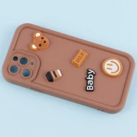 قاب سیلیکونی Fashion Case عروسک برجسته ریز محافظ لنزدار iPhone 11 Pro