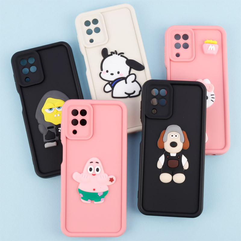 قاب سیلیکونی Fashion Case عروسک برجسته محافظ لنزدار Samsung Galaxy A12 / M12
