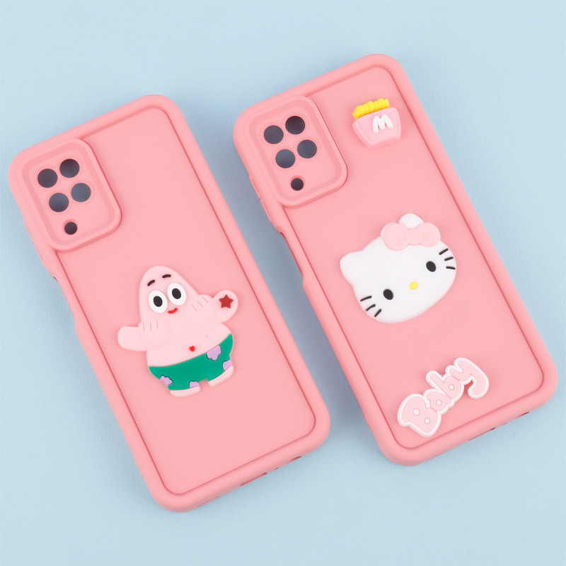 قاب سیلیکونی Fashion Case عروسک برجسته محافظ لنزدار Samsung Galaxy A12 / M12
