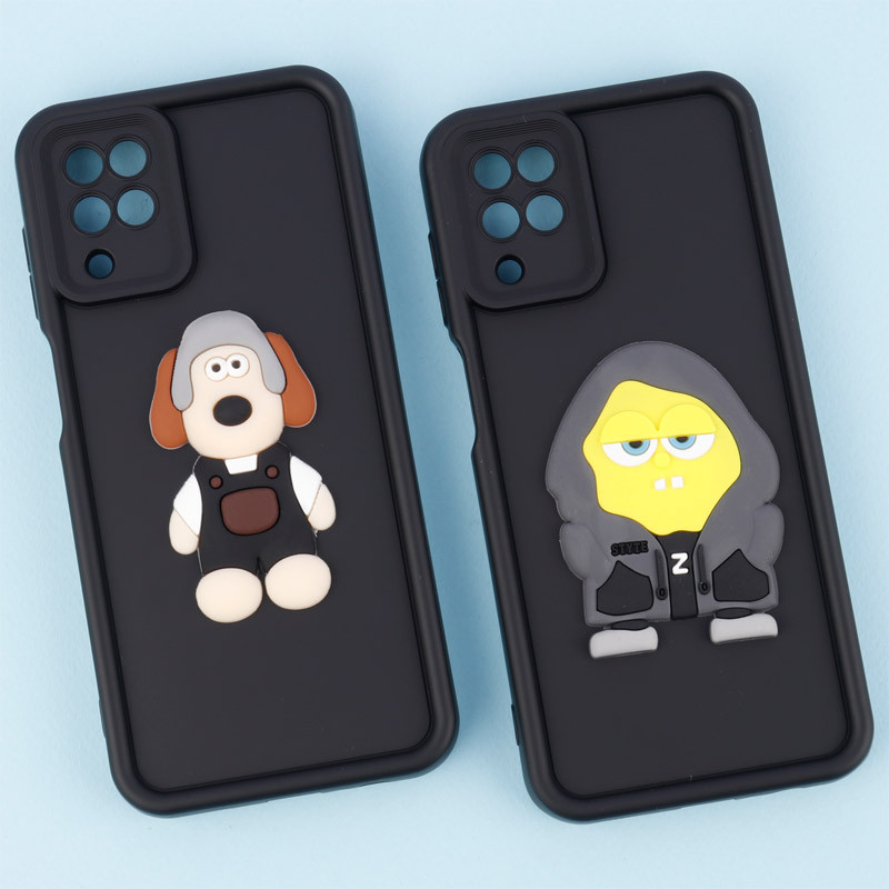 قاب سیلیکونی Fashion Case عروسک برجسته محافظ لنزدار Samsung Galaxy A12 / M12