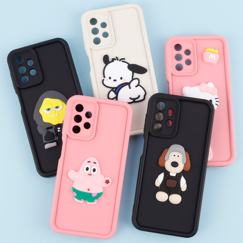 قاب سیلیکونی Fashion Case عروسک برجسته محافظ لنزدار Samsung Galaxy A13 4G