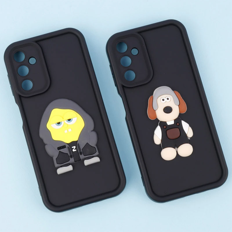 قاب سیلیکونی Fashion Case عروسک برجسته محافظ لنزدار Samsung Galaxy A14 4G / A14 5G