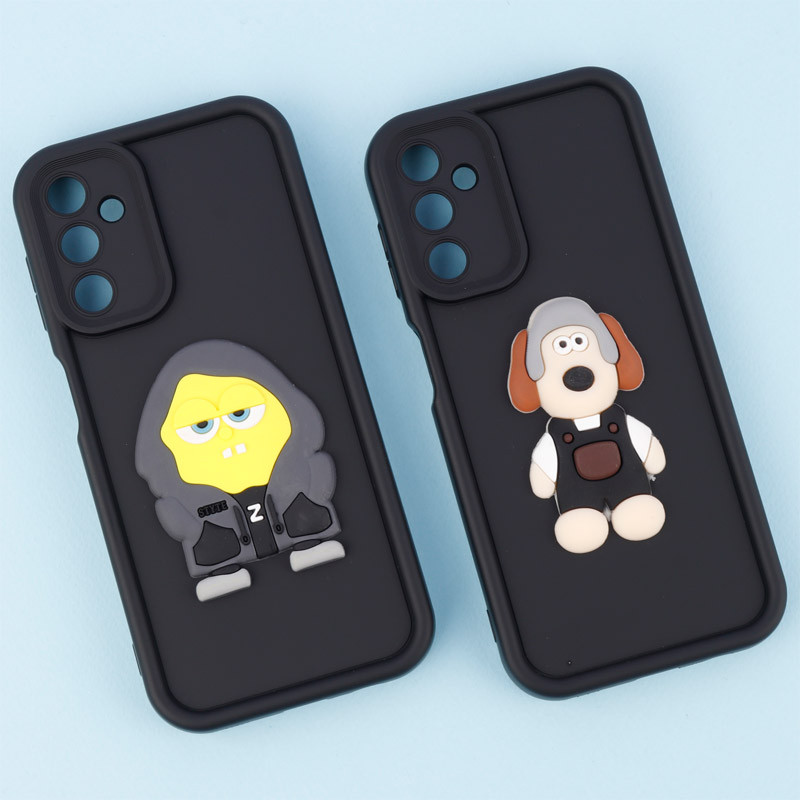 قاب سیلیکونی Fashion Case عروسک برجسته محافظ لنزدار Samsung Galaxy A14 4G / A14 5G