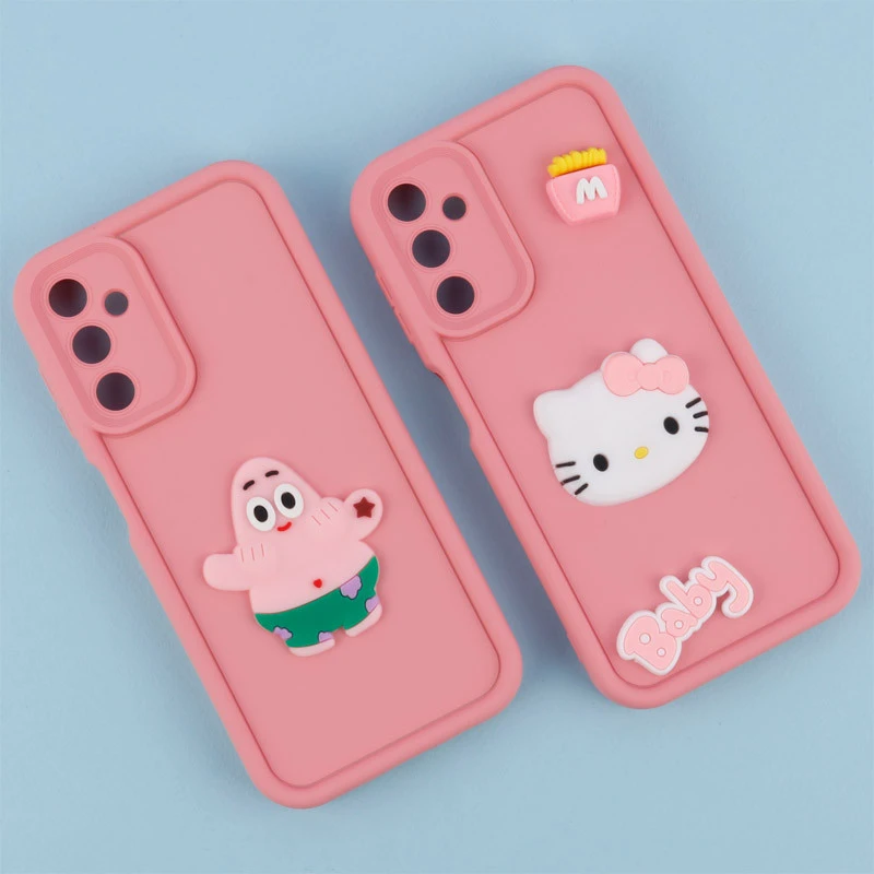 قاب سیلیکونی Fashion Case عروسک برجسته محافظ لنزدار Samsung Galaxy A14 4G / A14 5G