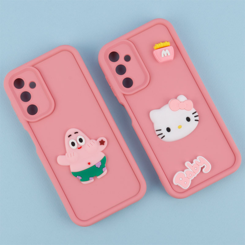قاب سیلیکونی Fashion Case عروسک برجسته محافظ لنزدار Samsung Galaxy A14 4G / A14 5G