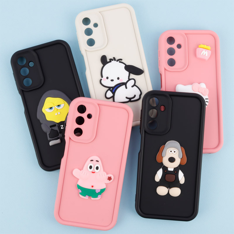 قاب سیلیکونی Fashion Case عروسک برجسته محافظ لنزدار Samsung Galaxy A24 4G