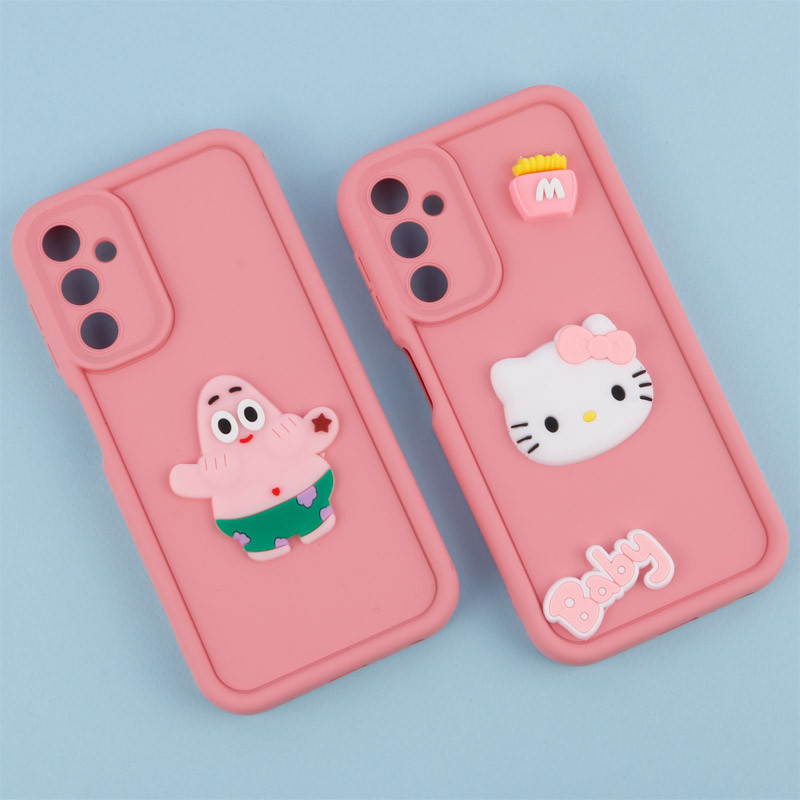 قاب سیلیکونی Fashion Case عروسک برجسته محافظ لنزدار Samsung Galaxy A24 4G