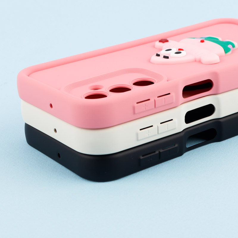 قاب سیلیکونی Fashion Case عروسک برجسته محافظ لنزدار Samsung Galaxy A24 4G
