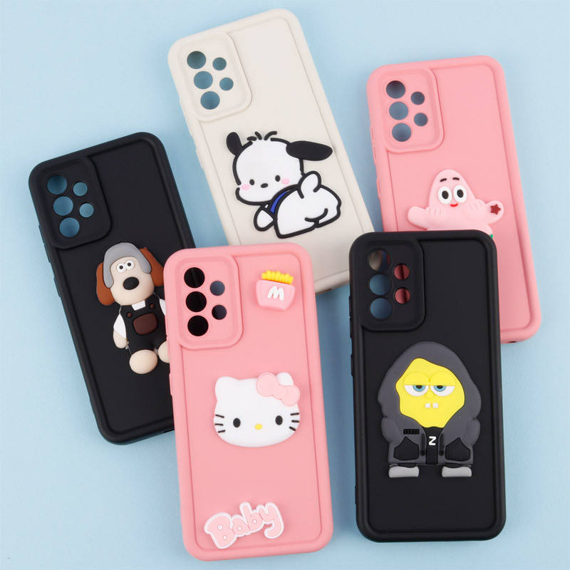 قاب سیلیکونی Fashion Case عروسک برجسته محافظ لنزدار Samsung Galaxy A32 4G