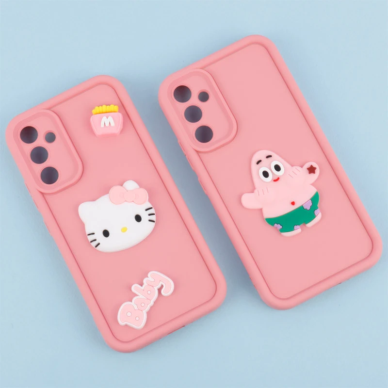 قاب سیلیکونی Fashion Case عروسک برجسته محافظ لنزدار Samsung Galaxy A34