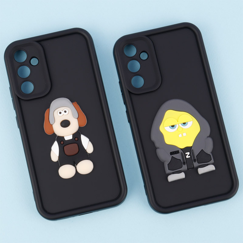 قاب سیلیکونی Fashion Case عروسک برجسته محافظ لنزدار Samsung Galaxy A34