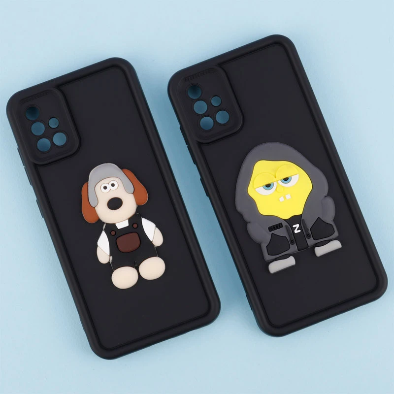 قاب سیلیکونی Fashion Case عروسک برجسته محافظ لنزدار Samsung Galaxy A51 4G