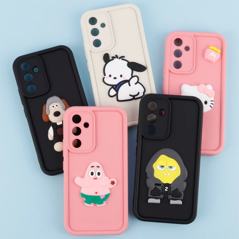 قاب سیلیکونی Fashion Case عروسک برجسته محافظ لنزدار Samsung Galaxy A54