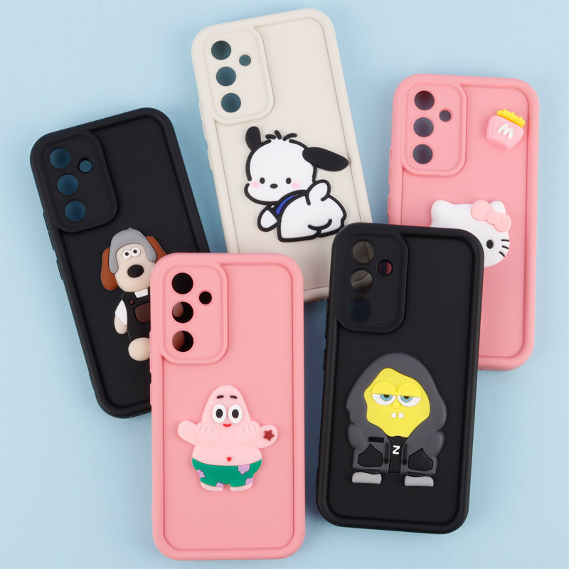 قاب سیلیکونی Fashion Case عروسک برجسته محافظ لنزدار Samsung Galaxy A54