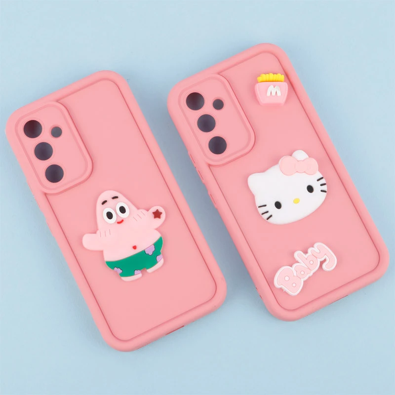قاب سیلیکونی Fashion Case عروسک برجسته محافظ لنزدار Samsung Galaxy A54