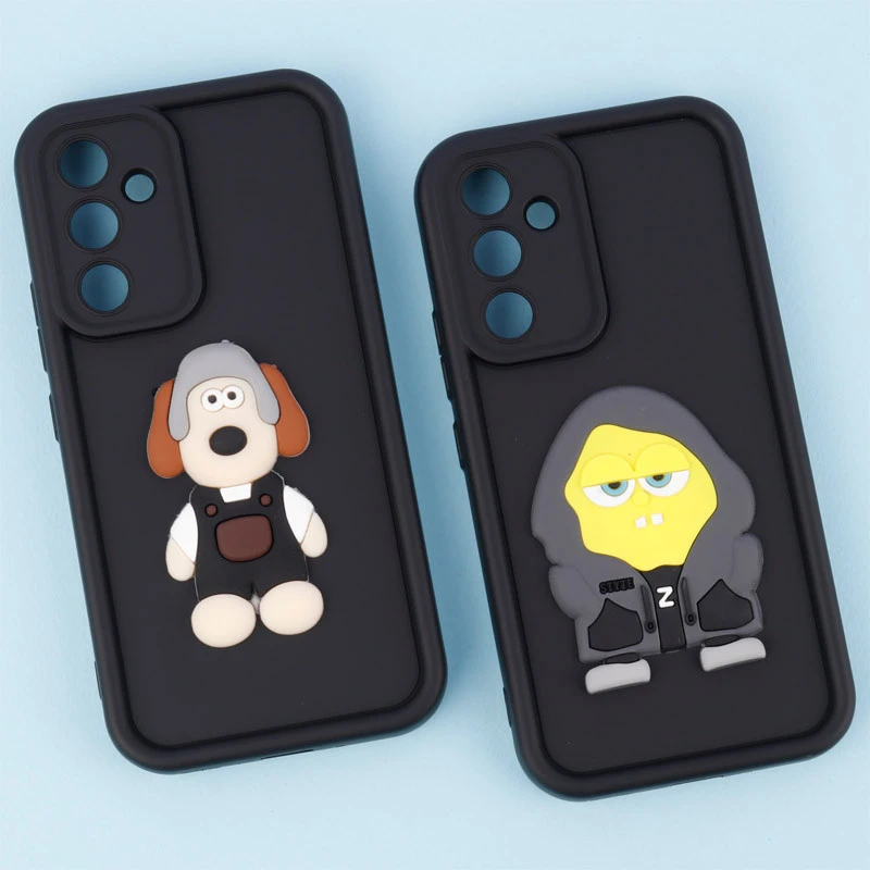 قاب سیلیکونی Fashion Case عروسک برجسته محافظ لنزدار Samsung Galaxy A54