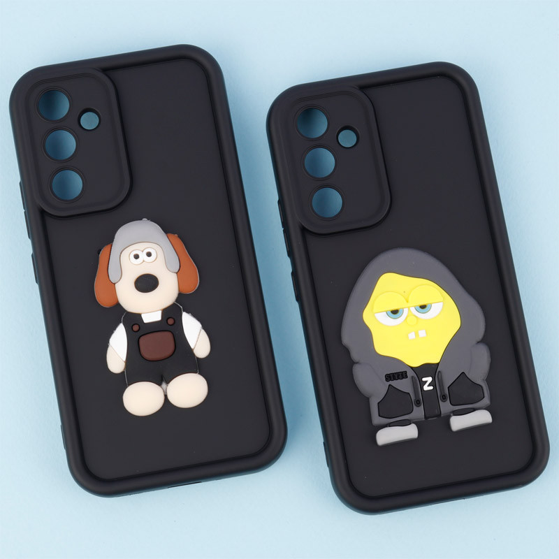 قاب سیلیکونی Fashion Case عروسک برجسته محافظ لنزدار Samsung Galaxy A54