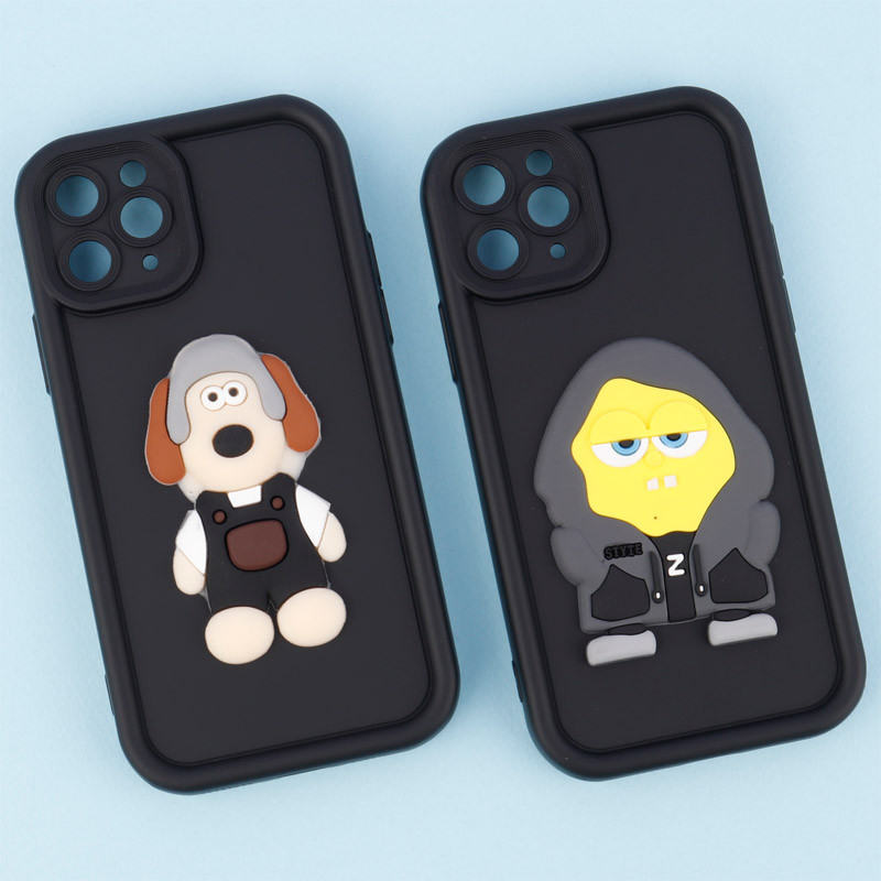قاب سیلیکونی Fashion Case عروسک برجسته محافظ لنزدار iPhone 11 Pro