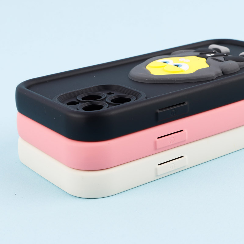 قاب سیلیکونی Fashion Case عروسک برجسته محافظ لنزدار iPhone 11 Pro
