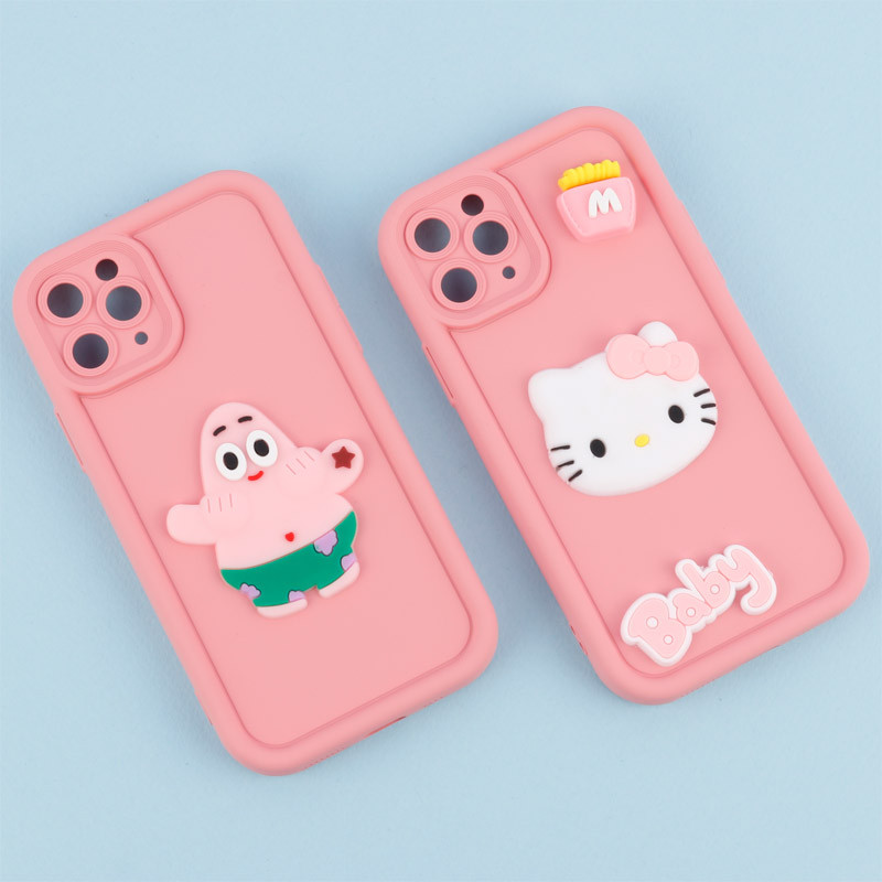 قاب سیلیکونی Fashion Case عروسک برجسته محافظ لنزدار iPhone 11 Pro
