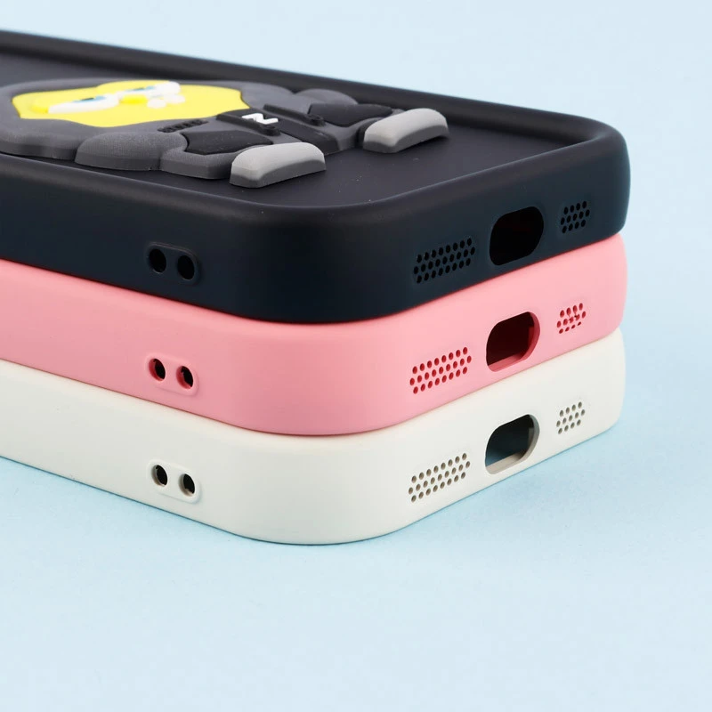 قاب سیلیکونی Fashion Case عروسک برجسته محافظ لنزدار iPhone 13