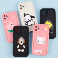 قاب سیلیکونی Fashion Case عروسک برجسته محافظ لنزدار iPhone 11