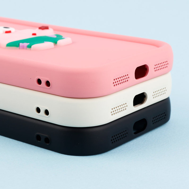 قاب سیلیکونی Fashion Case عروسک برجسته محافظ لنزدار iPhone 11
