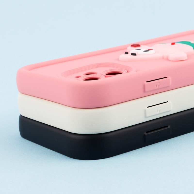 قاب سیلیکونی Fashion Case عروسک برجسته محافظ لنزدار iPhone 11