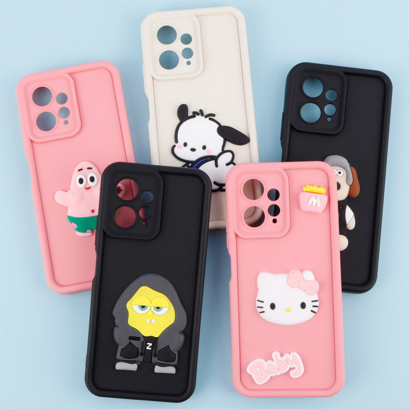 قاب سیلیکونی Fashion Case عروسک برجسته محافظ لنزدار Xiaomi Redmi Note 12 4G