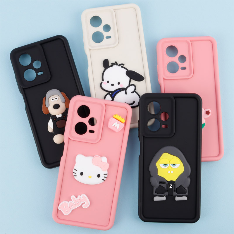 قاب سیلیکونی Fashion Case عروسک برجسته محافظ لنزدار Xiaomi Redmi Note 12 Pro 5G