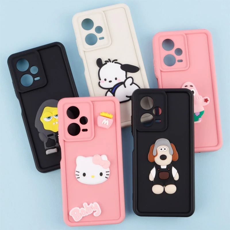 قاب سیلیکونی Fashion Case عروسک برجسته محافظ لنزدار Xiaomi Redmi Note 12 Pro Plus