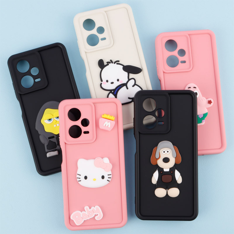 قاب سیلیکونی Fashion Case عروسک برجسته محافظ لنزدار Xiaomi Redmi Note 12 Pro Plus