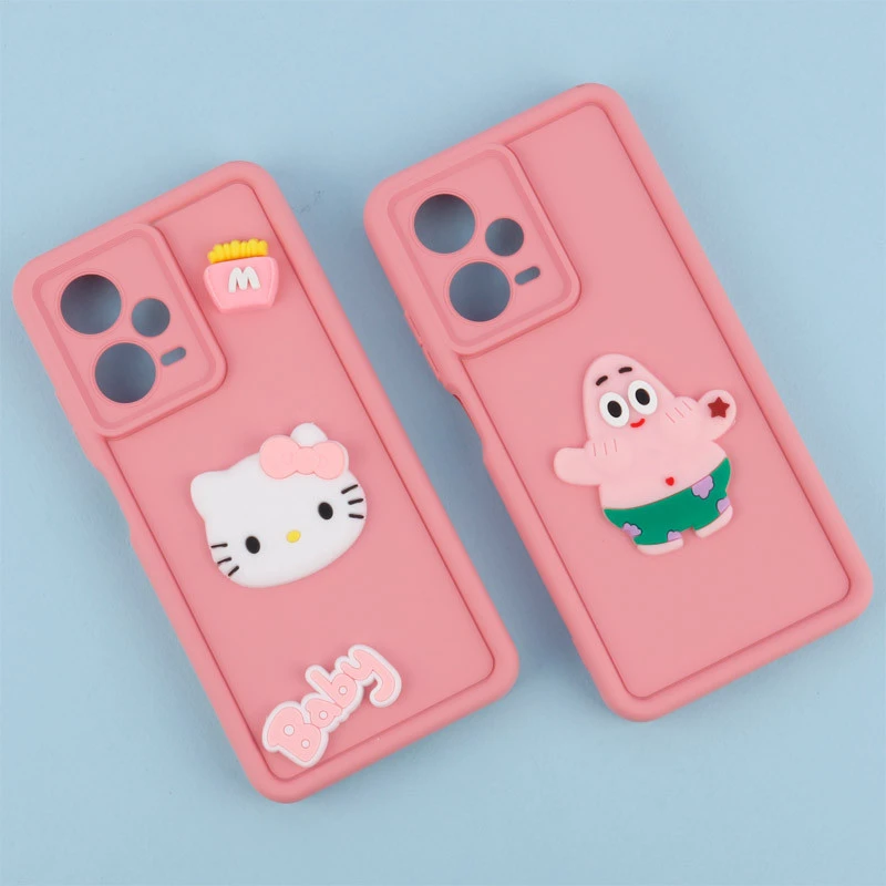 قاب سیلیکونی Fashion Case عروسک برجسته محافظ لنزدار Xiaomi Redmi Note 12 Pro Plus