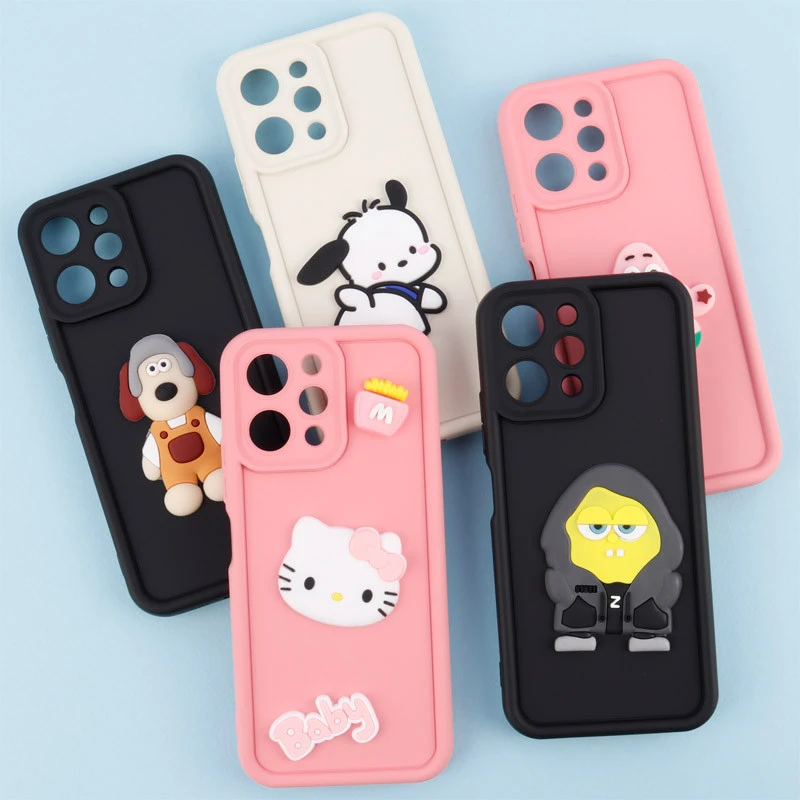 قاب سیلیکونی Fashion Case عروسک برجسته محافظ لنزدار Xiaomi Redmi 12 4G